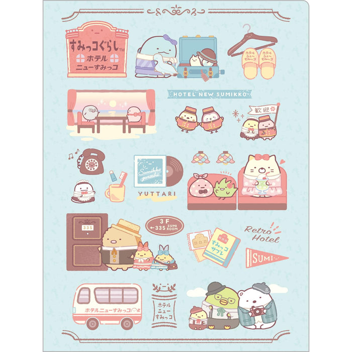 San-X Fa10404 Sumikko Gurashi Hotel New Sumikko Clear Holder 10 Pockets- Japan Figure Store - #1 Bring To You The Best Japanese Goods