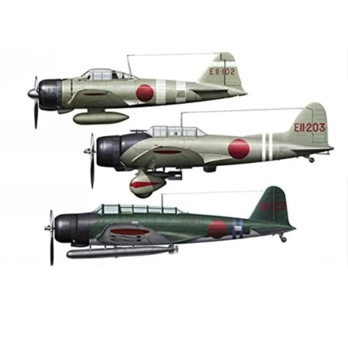 HASEGAWA 1/48 Zero Fighter Type 21, D3A Type 99, B5N Pearl Harbor Attacker Part 2 Plastic Model- Japan Figure Store - #1 Bring To You The Best Japanese Goods
