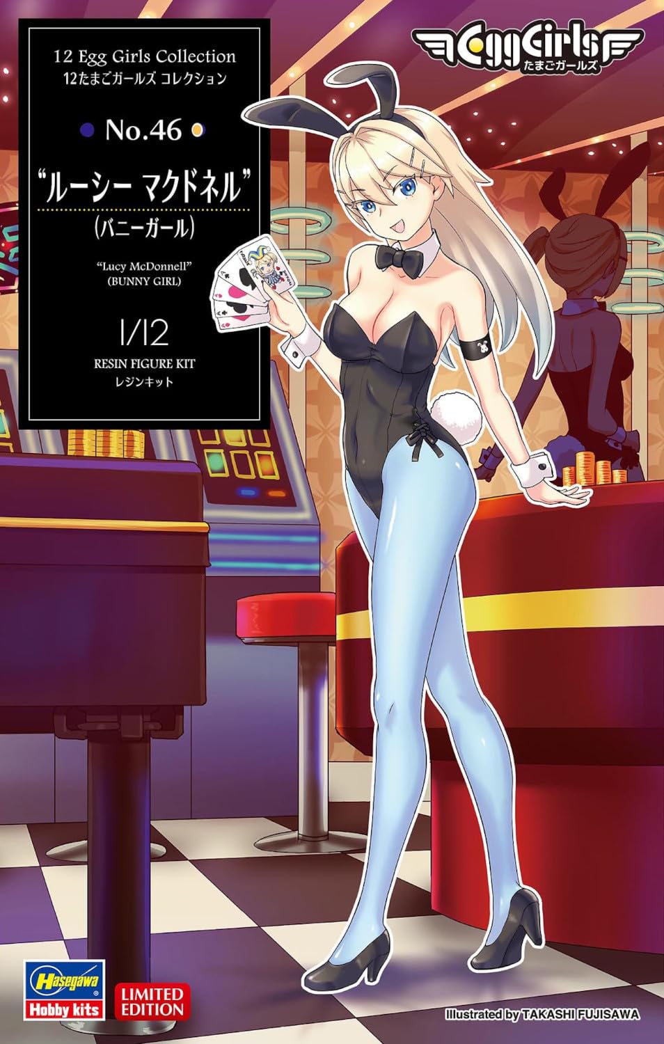 Hasegawa 1/12 Lucy Mcdonnell Bunny Girl Resin Kit Egg Girls Collection 46