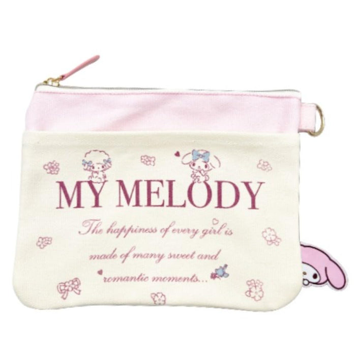San-X My Melody Canvas Flat Pouch 64201877 by Hatakeyamashoji- Japan Figure Store - #1 Bring To You The Best Japanese Goods