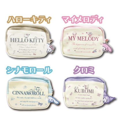 San-X Hatayama Shoji Hello Kitty Canvas Pouch H10xW15xD7cm- Japan Figure Store - #1 Bring To You The Best Japanese Goods