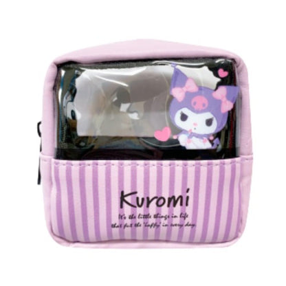San-X Kuromi Mini Pouch Clear Window 10x10x5cm - Hatayama Shoji- Japan Figure Store - #1 Bring To You The Best Japanese Goods