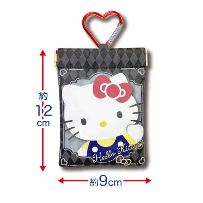 San-X Pompompurin Spring Mouth Case Accessory Pouch with Carabiner W9xH12Cm- Japan Figure Store - #1 Bring To You The Best Japanese Goods