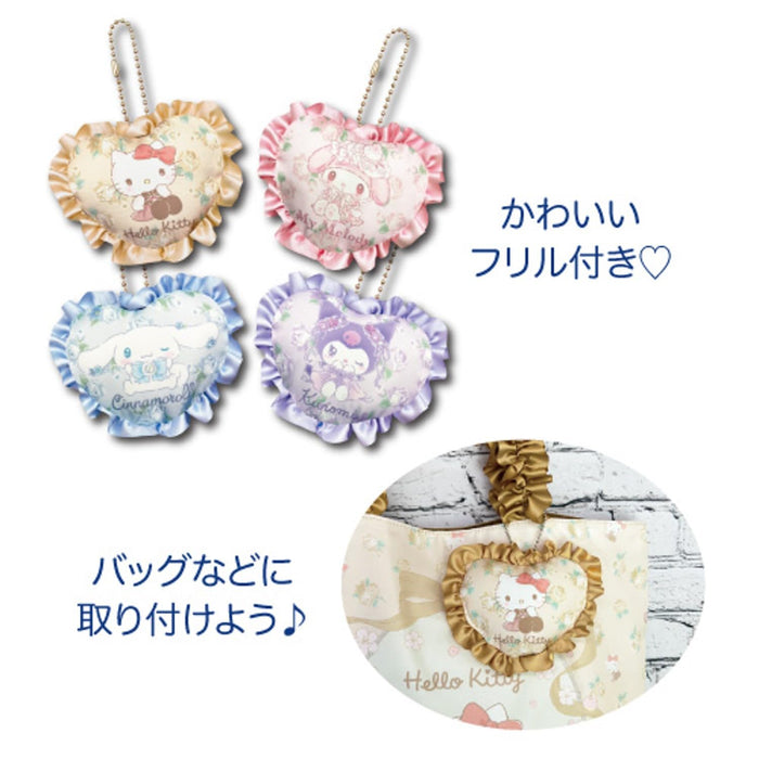 San-X Hatayama Shoji Sanrio Heart Mascot Frill Cinnamon Roll Plush 8.5cm- Japan Figure Store - #1 Bring To You The Best Japanese Goods