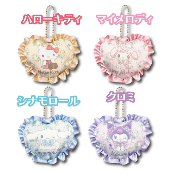 San-X Hatayama Shoji Sanrio Heart Mascot Frill Cinnamon Roll Plush 8.5cm- Japan Figure Store - #1 Bring To You The Best Japanese Goods