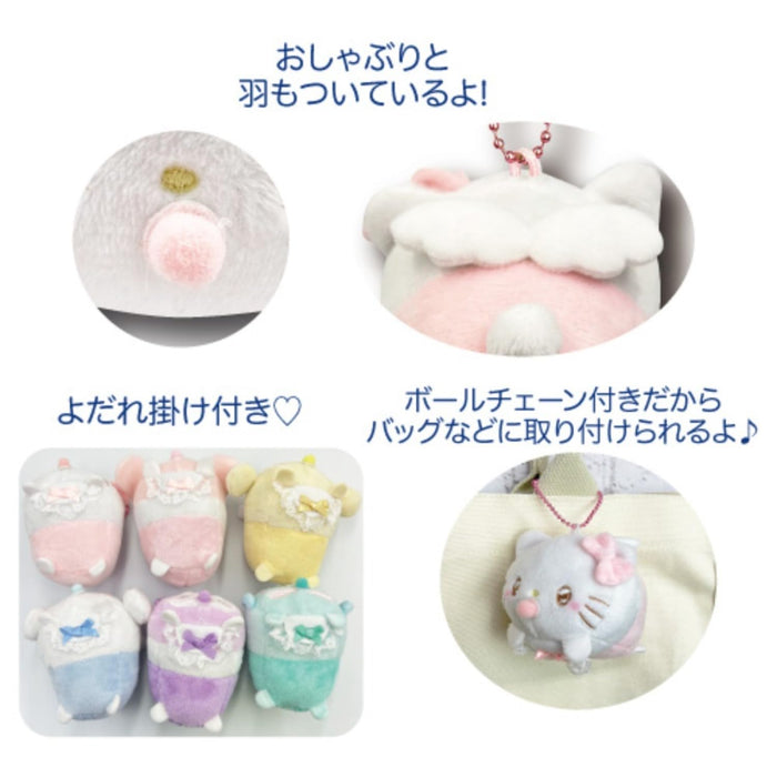 San-X Hatayama Shoji Sanrio Kuromi Angel Baby Lying Down Mascot 8cm- Japan Figure Store - #1 Bring To You The Best Japanese Goods