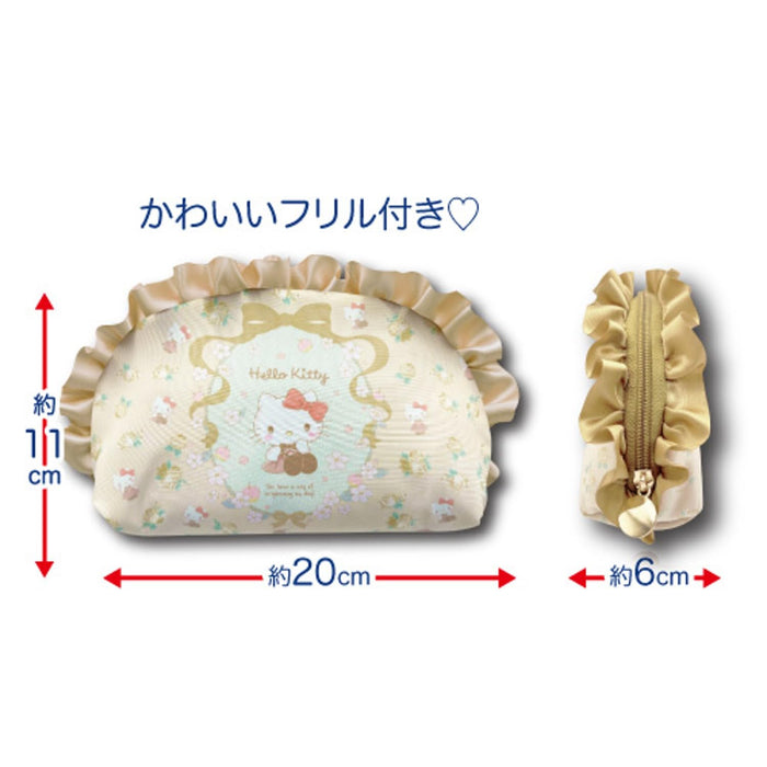 San-X Multi Pouch Frill Kuromi H11xW20xD6CM - Hatayama Shoji Sanrio- Japan Figure Store - #1 Bring To You The Best Japanese Goods