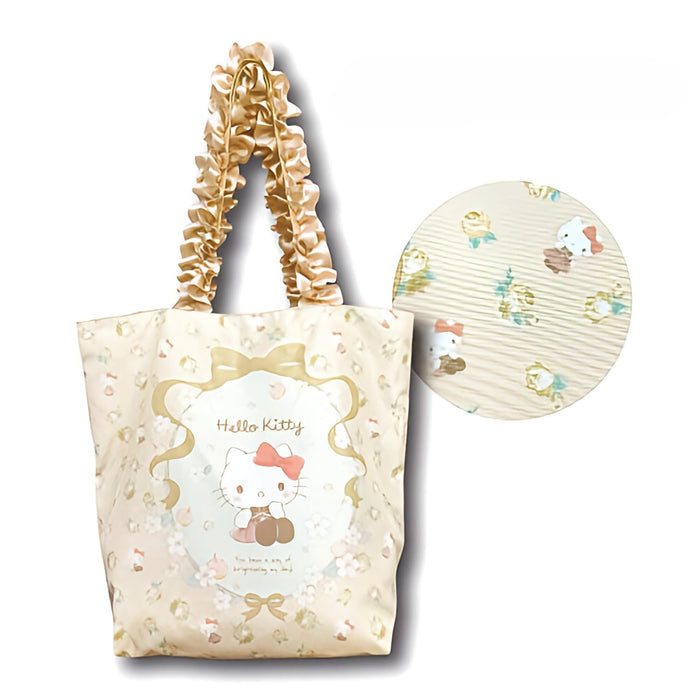 San-X Hello Kitty Tote Bag with Frill - H35 x W40 x D15Cm- Japan Figure Store - #1 Bring To You The Best Japanese Goods