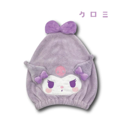 San-X Kuromi Triangle Hair Cap with Lovely Ribbon H30 x W20Cm- Japan Figure Store - #1 Bring To You The Best Japanese Goods