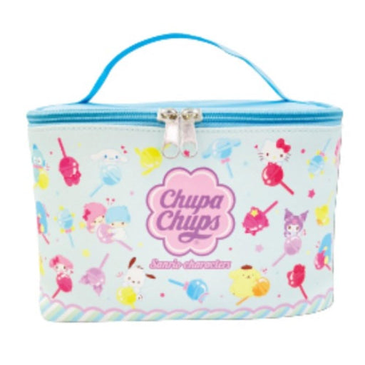 San-X Sanrio Chupa Chups Blue Vanity Pouch with Mirror H15xW22xD15cm- Japan Figure Store - #1 Bring To You The Best Japanese Goods