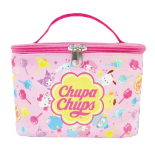 San-X Chupa Chups X Sanrio Pink Vanity Pouch with Mirror H15 x W22 x D15Cm- Japan Figure Store - #1 Bring To You The Best Japanese Goods