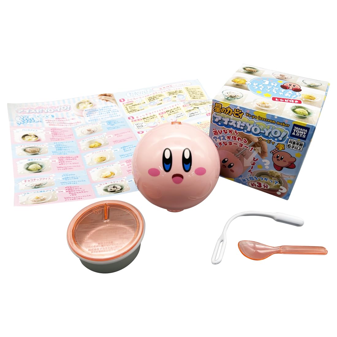 Takaratomy Arts Ice Cream Yo-Yo Kirby Maker with 10 Easy Recipes- Japan Figure Store - #1 Bring To You The Best Japanese Goods