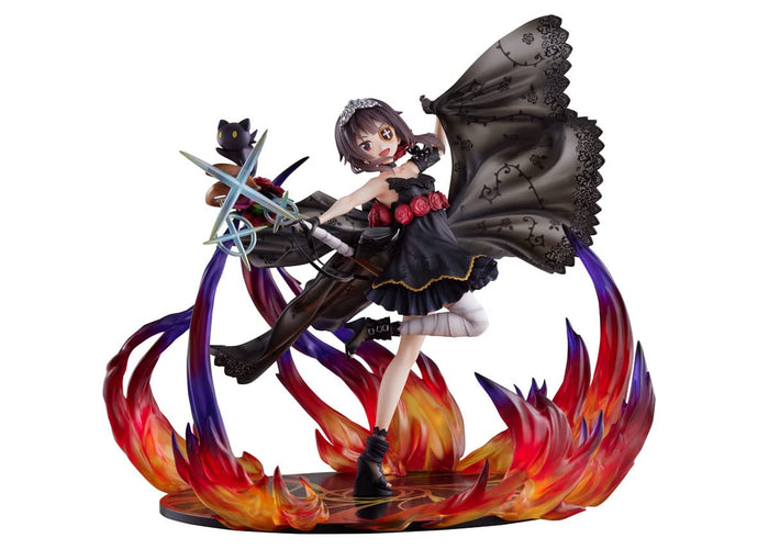 Furyu KonoSuba Megumin Chomusuke 1/7 Scale Shikkoku No Bara Dress Figure- Japan Figure Store - #1 Bring To You The Best Japanese Goods