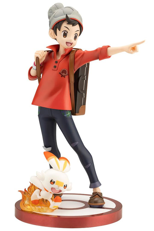 Kotobukiya Artfx J Pokemon Victor with Scorbunny 1/8 Scale Figure Japan Official- Japan Figure Store - #1 Bring To You The Best Japanese Goods