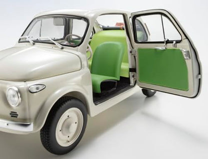 Kyosho 1/18 Scale Fiat Nuova 500 Ivory Model with Accessories Ks08966Wa