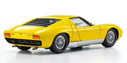 Modèle réduit Kyosho Lamborghini Miura P400 jaune à l'échelle 1/18, référence Ks08314Y