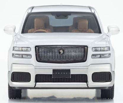 Kyosho 1/43 Toyota Century Hakkaku White Silver Model with Brown Interior