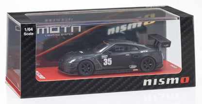 Kyosho 1/64 Nismo R35 GT-R GT3 Test Car Matte Black Diecast with LED Lights