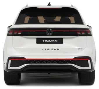 Volkswagen Tiguan E TSI R-Line 2024 blanc, voiture miniature en métal moulé sous pression 1/18 de Kyosho Otto