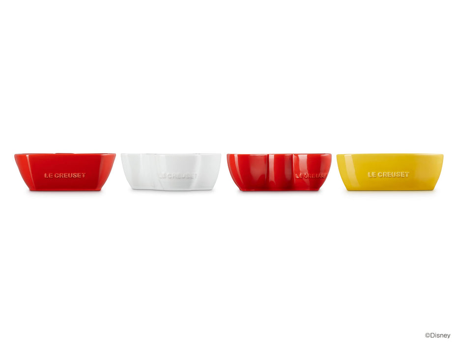 Le Creuset Disney Mickey Minnie Mini Dish Set 4pc Oven Safe Japan Import- Japan Figure Store - #1 Bring To You The Best Japanese Goods