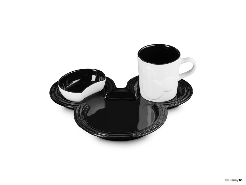 Le Creuset Disney Mickey Mouse Tableware Set Shiny Black Japanese Edition- Japan Figure Store - #1 Bring To You The Best Japanese Goods