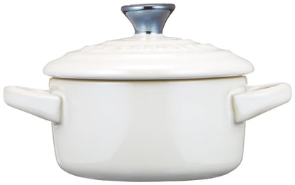 Le Creuset Heat-Resistant Petit Cocotte Container Pair with Spoon Red White- Japan Figure Store - #1 Bring To You The Best Japanese Goods