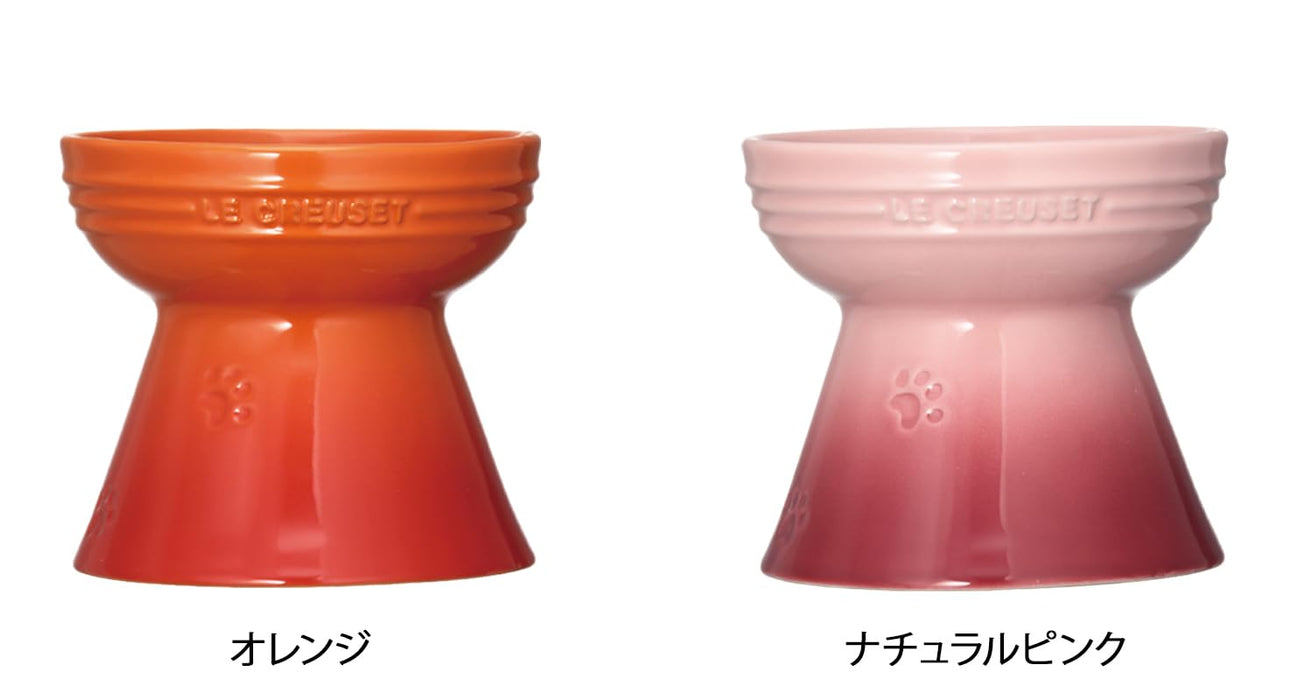 Le Creuset Orange High Stand Pet Bowl for Dogs and Cats Stain Resistant- Japan Figure Store - #1 Bring To You The Best Japanese Goods
