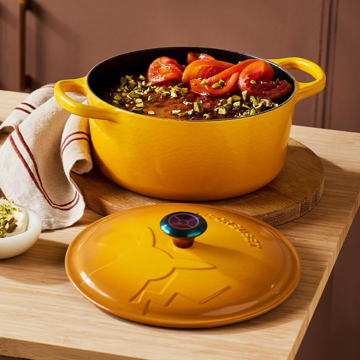 Le Creuset Pokemon Signature Cocotte Ronde 22cm with Iridescent Knob- Japan Figure Store - #1 Bring To You The Best Japanese Goods