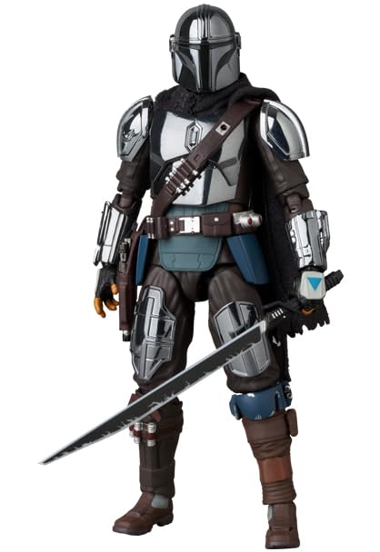 Medicom Toy Mafex No.256 The Mandalorian Chrome Version 160mm Action Figure