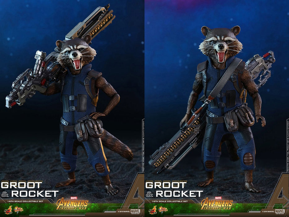 Hot Toys Movie Masterpiece 1/6 Scale Groot & Rocket Figure Avengers Infinity War- Japan Figure Store - #1 Bring To You The Best Japanese Goods