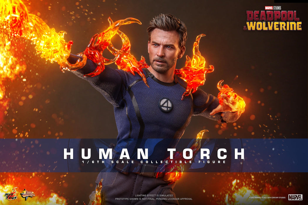 Hot Toys Movie Masterpiece Deadpool Wolverine Human Torch 1/6 Scale Figure