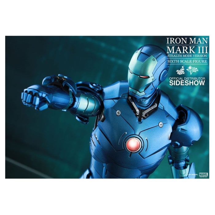 Hot Toys Iron Man 1/6 Mark 3 Blue Stealth Movie Masterpiece Diecast Exclusive- Japan Figure Store - #1 Bring To You The Best Japanese Goods