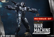 Hot Toys Movie Masterpiece Iron Man 2 War Machine 1/6 Scale Silver Figure