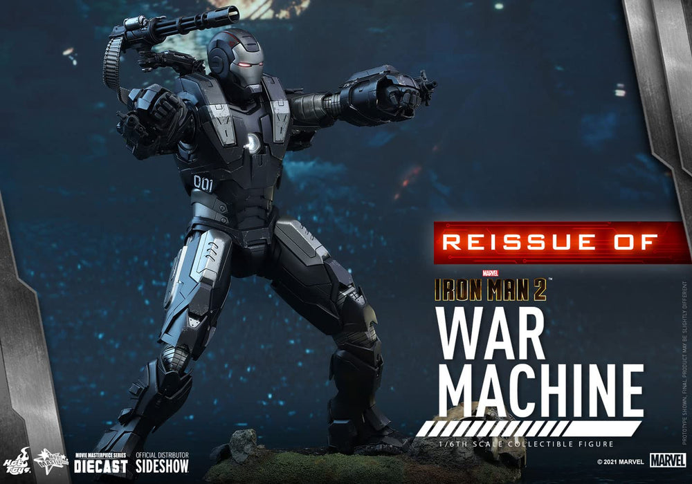 Hot Toys Movie Masterpiece Iron Man 2 War Machine 1/6 Scale Silver Figure