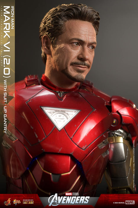 Hot Toys Movie Masterpiece Diecast Iron Man Mark 6 Version 2 with Suit-Up Gantry- Japan Figure Store - #1 Bring To You The Best Japanese Goods