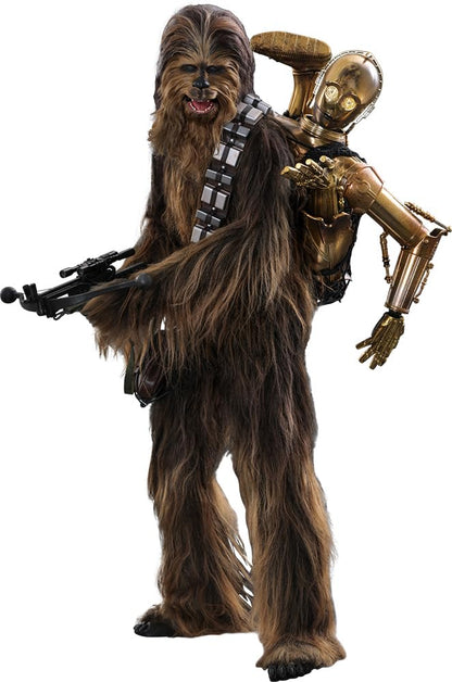 Hot Toys 1/6 Scale Star Wars Chewbacca and C-3PO Figure The Empire Strikes Back