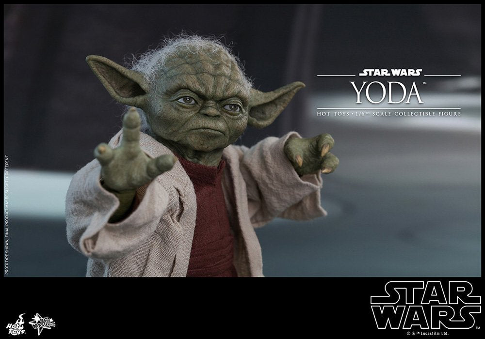 Hot Toys Movie Masterpiece Star Wars Attack of the Clones Yoda 1/6 Figure- Japan Figure Store - #1 Bring To You The Best Japanese Goods