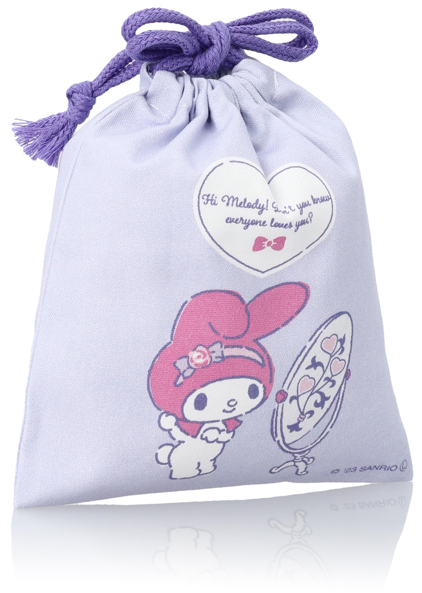 Sanrio My Melody Purple Drawstring Bag XS for Girls - JMM-600- Japan Figure Store - #1 Bring To You The Best Japanese Goods