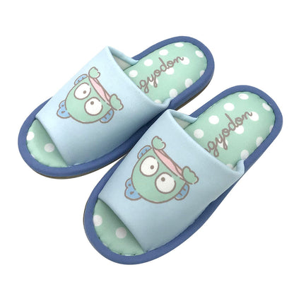 Nippon Slippers Sanrio Hangyodon Blue Soft Slippers 22-24 Cm- Japan Figure Store - #1 Bring To You The Best Japanese Goods