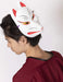 Party City Japanese-Style Folk Art Mask Tenko Celestial Fox White/Red Japanese Half Masks- Japan Figure Store - #1 Bring To You The Best Japanese Goods