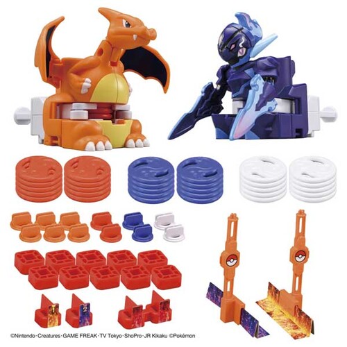 Pokemon Ultimate Match 11 Charizard Vs Sawblaze Toy Battle Set- Japan Figure Store - #1 Bring To You The Best Japanese Goods