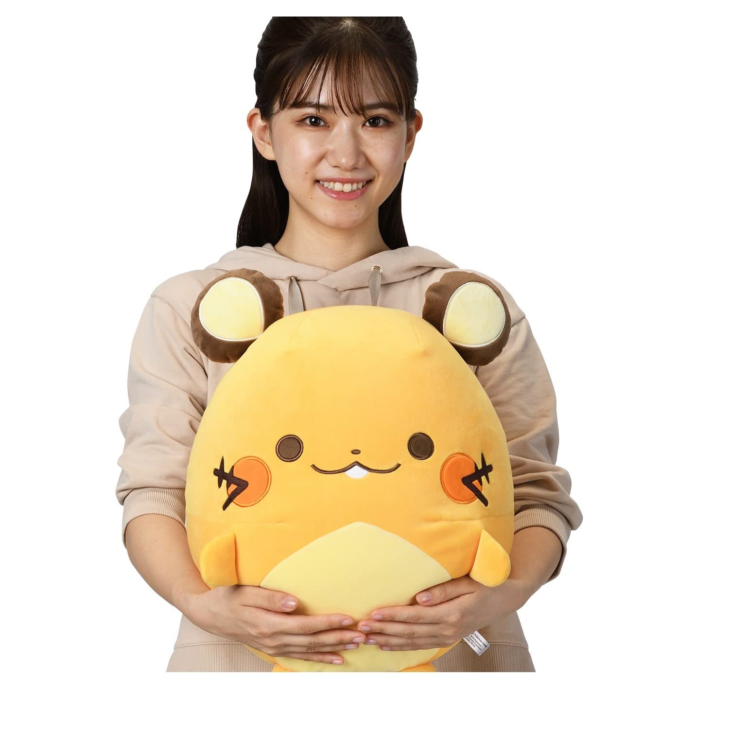 Coussin en forme de Mugyutto Dedenne en peluche du Pokémon Center, 39,5 x 33 x 28 cm