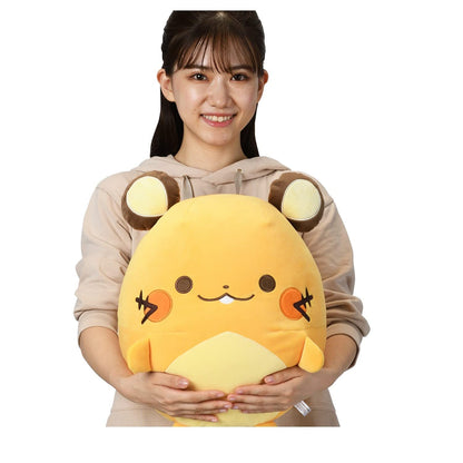 Coussin en forme de Mugyutto Dedenne en peluche du Pokémon Center, 39,5 x 33 x 28 cm