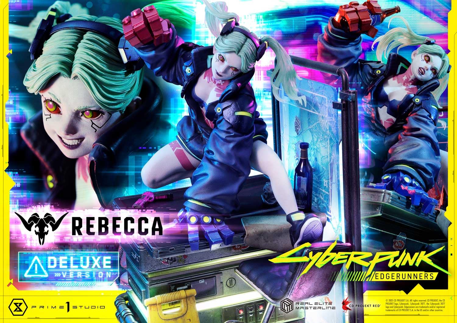 Prime 1 Studio Cyberpunk Edge Runners Rebecca 1/4 Scale Figure 640mm Dx Edition