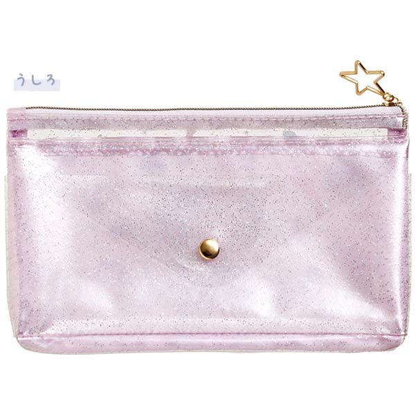 San-X Pt11101 Jinbei-San Clear Flat Pen Pouch - Durable and Spacious- Japan Figure Store - #1 Bring To You The Best Japanese Goods