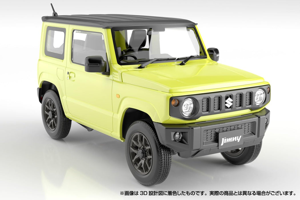 Aoshima Rakupla Snap Car 03 Ky JB64 Jimny 2018 Kinetic Yellow Model Kit- Japan Figure Store - #1 Bring To You The Best Japanese Goods