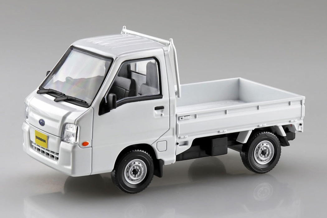 Aoshima Rakupla Snap Kit 05 Subaru Sambar Truck Model Frost White- Japan Figure Store - #1 Bring To You The Best Japanese Goods