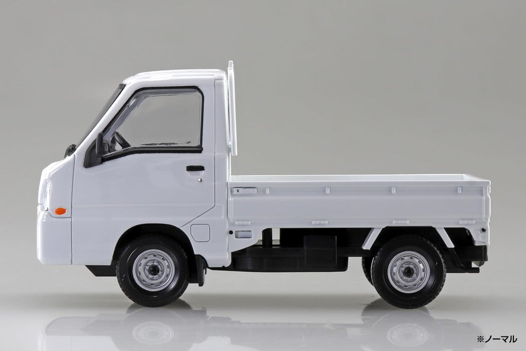 Aoshima Rakupla Snap Kit 05 Subaru Sambar Truck Model Frost White- Japan Figure Store - #1 Bring To You The Best Japanese Goods