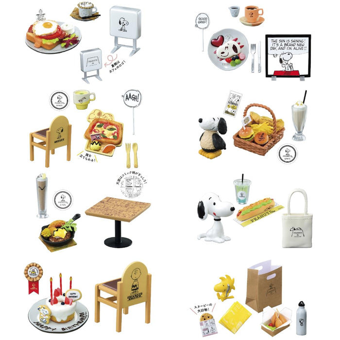 Figurine Re-Ment Peanuts Snoopy Cafe en PVC et ABS, 115 mm x 70 mm x 60 mm