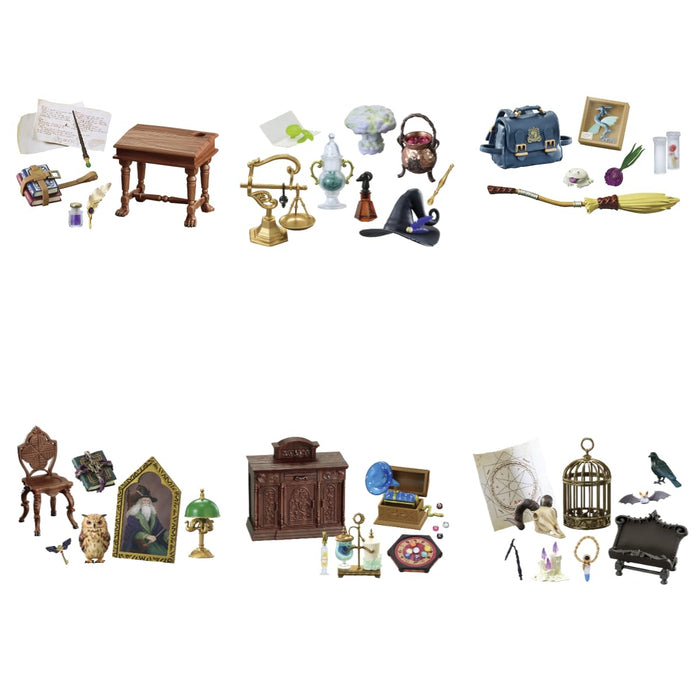 Boîte de la série de mini-figurines Re-Ment Magic School Petit Sample, en PVC et ABS, 115x70x60mm